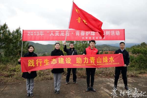 3月10日，龙岩长汀县供电公司员工深入河田镇青年世纪林植树造林，为荒山添绿。（袁鸿梅13950896516）.jpg